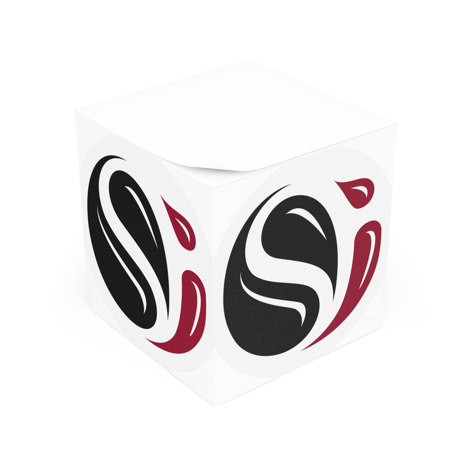 Cubo de notas con el logotipo de SI