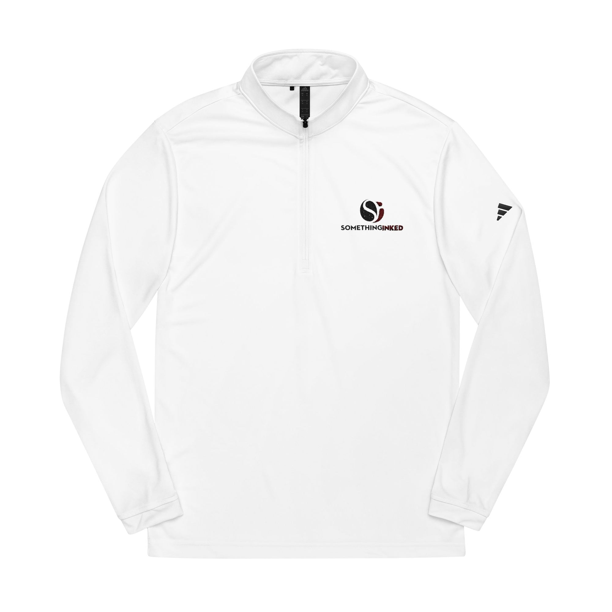 Sudadera con cremallera de un cuarto de Adidas® con el logotipo SI bordado