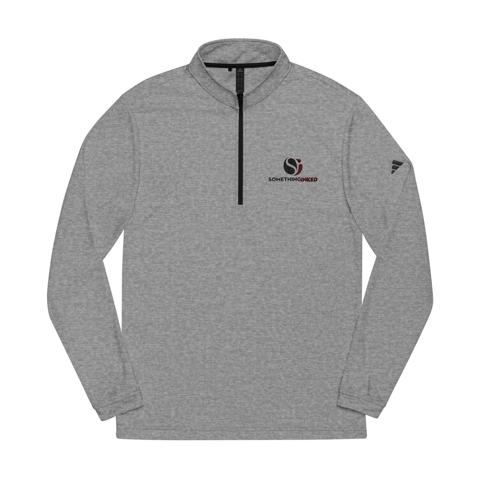 Sudadera con cremallera de un cuarto de Adidas® con el logotipo SI bordado