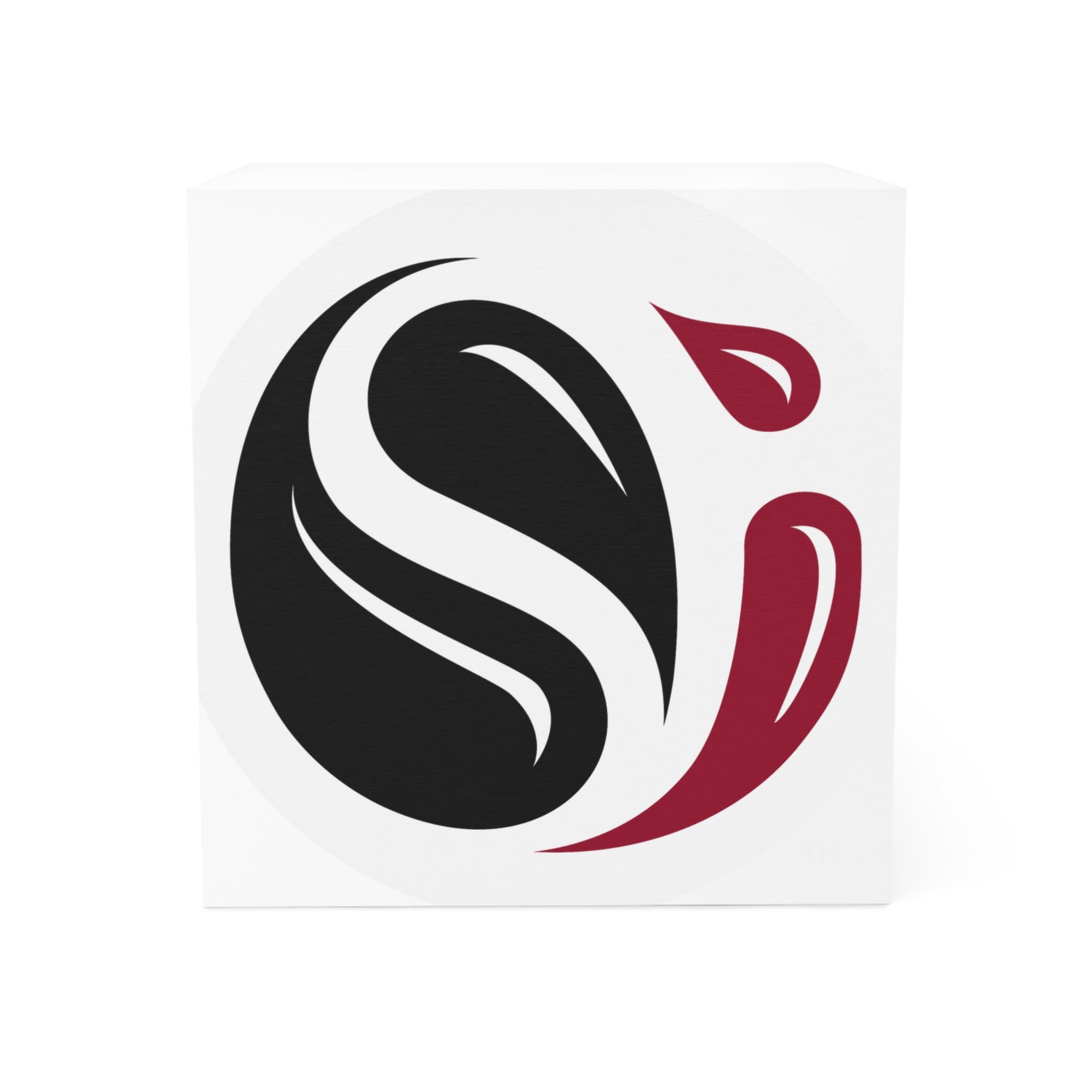 Cubo de notas con el logotipo de SI