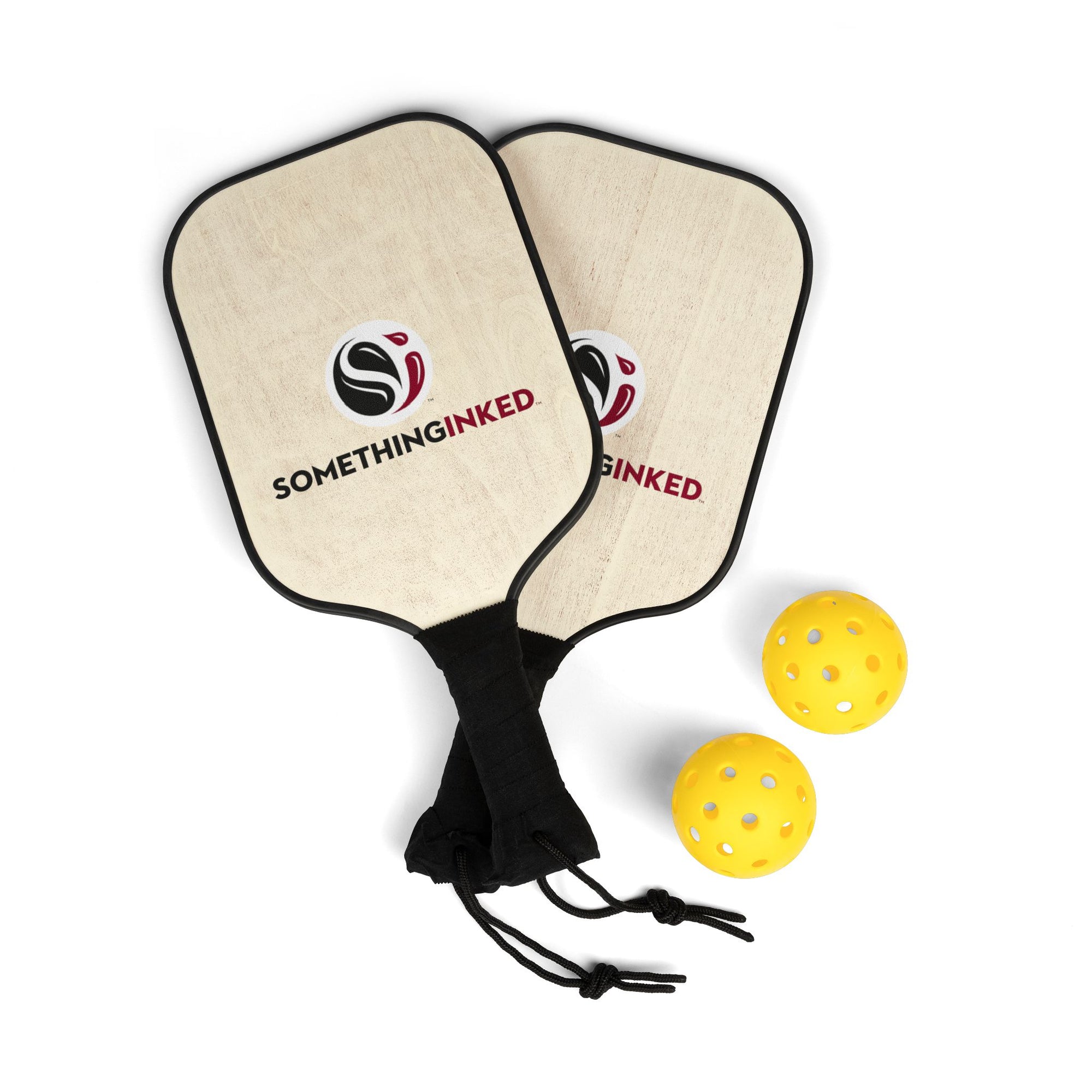 Juego de palas de pickleball con el logotipo de SI