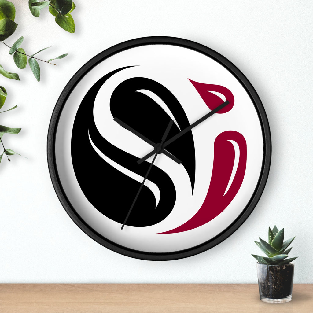 Reloj de pared con el logotipo de SI
