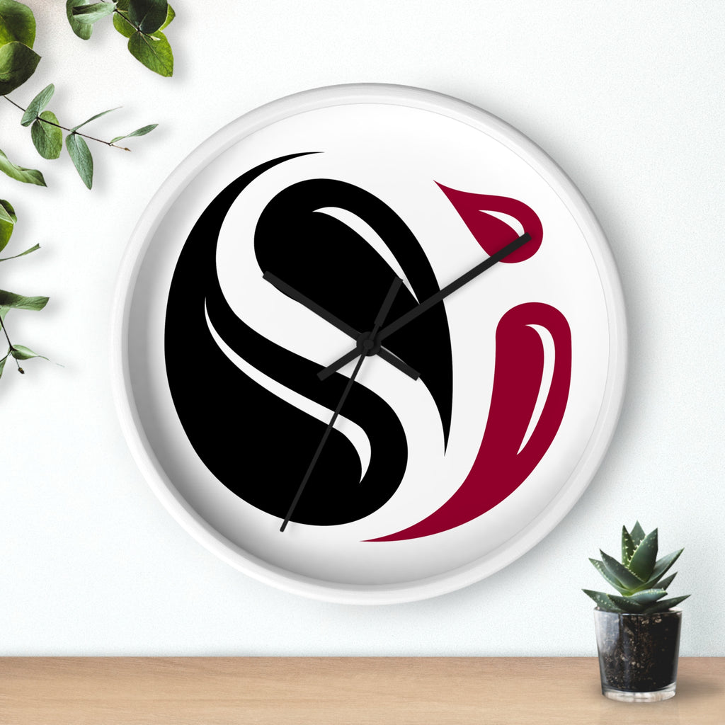 Reloj de pared con el logotipo de SI