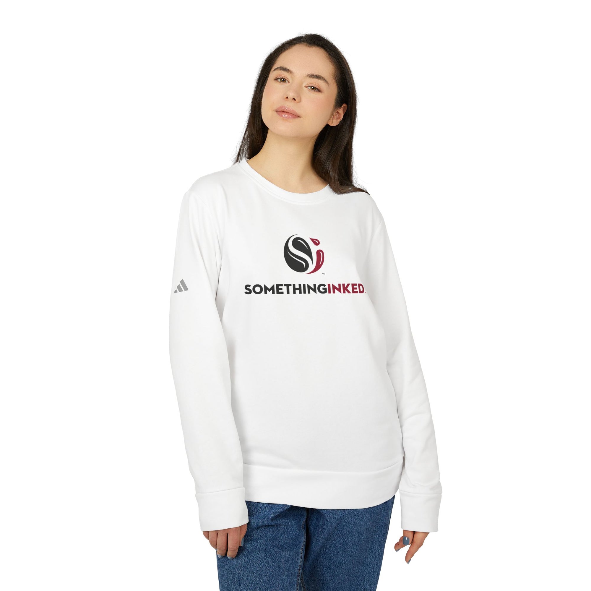 Sudadera unisex de cuello redondo de polar con el logotipo SI de Adidas®