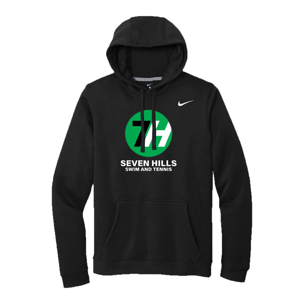 7H Nike Club Fleece Sleeve Swoosh Hoodie - Black
