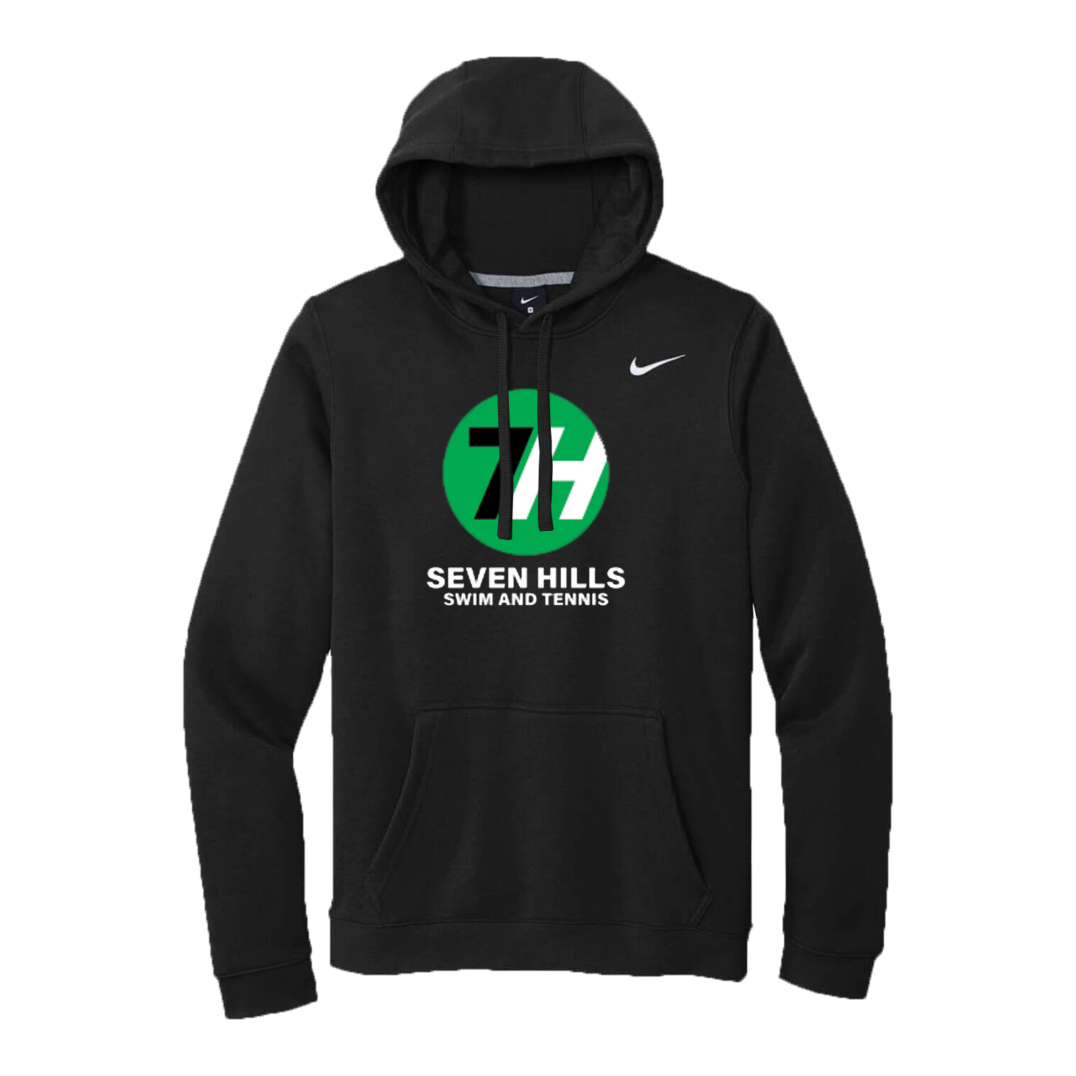 7H Nike Club Fleece Sleeve Swoosh Hoodie - Black